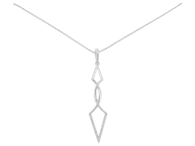 Autre Marque Collana in oro bianco e diamanti Au750 Argento