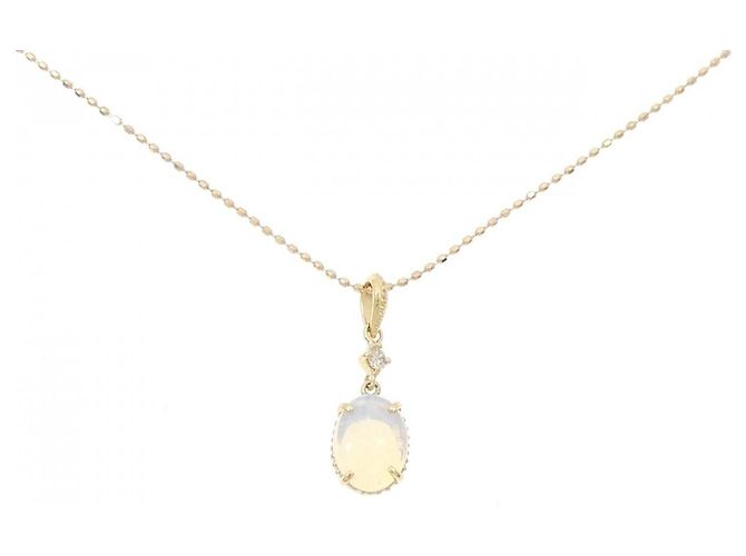 Autre Marque Au750 Opal Diamant Halskette Golden