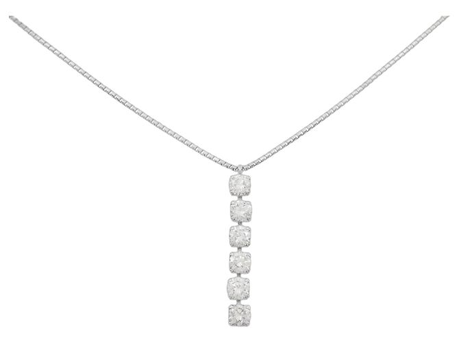 Autre Marque Collar de diamante Pt900 Plata