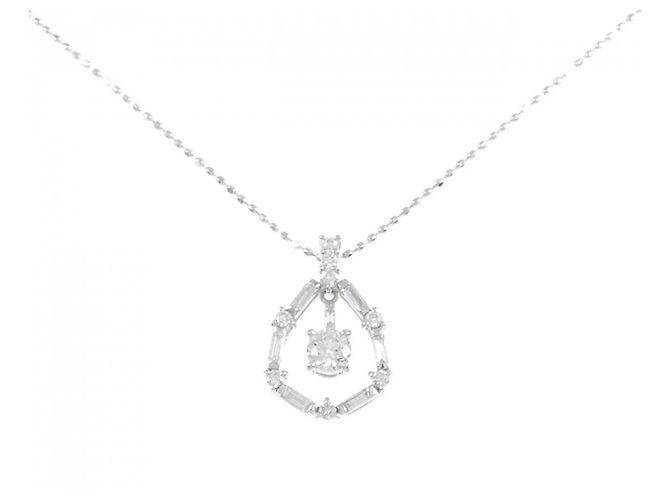 Autre Marque Collier en or blanc et diamants Au750 Argenté