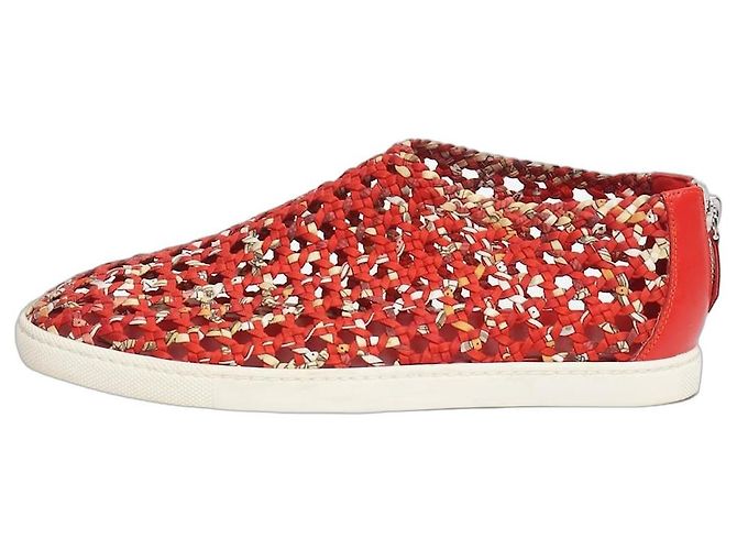 Hermès Baskets oxygene tissées rouges - taille EU 39 (UK 6)