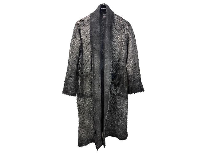 Autre Marque Avant Toi Langer Cardigan Grau Metallic Metallisch
