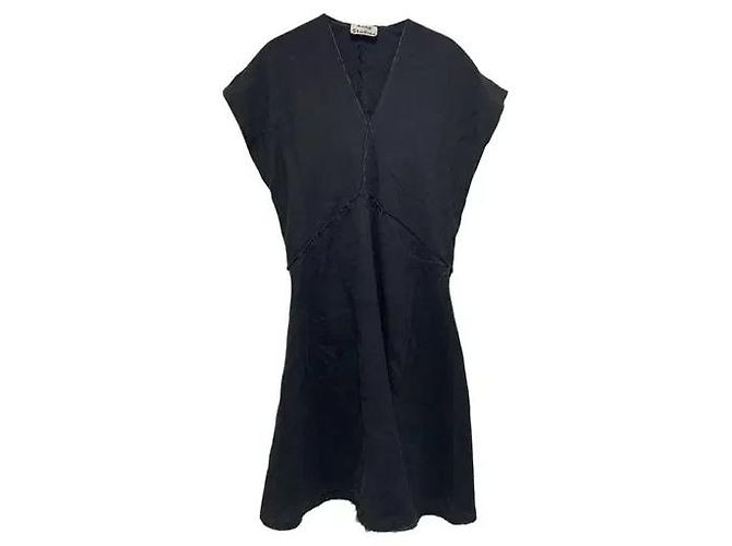 Acne Studios Jessia Leinenkleid - Schwarz
