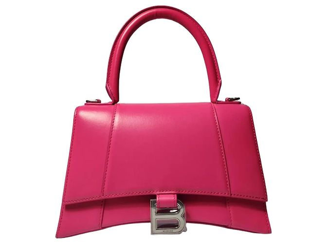 Bolsa Balenciaga Hourglass em Couro Rosa