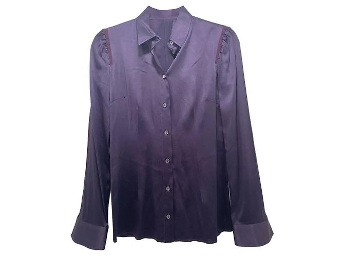 Blusa de seda roxa Dolce & Gabbana Roxo
