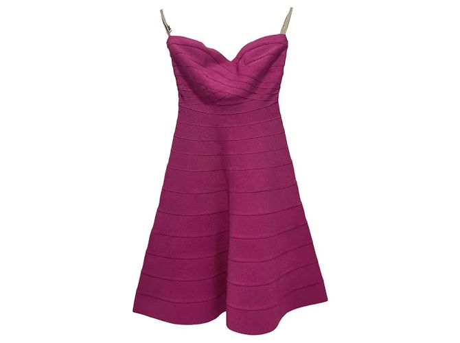 Herve Leger Hervé Léger Vestido Mini Sem Alças Akari - Rosa Caprice