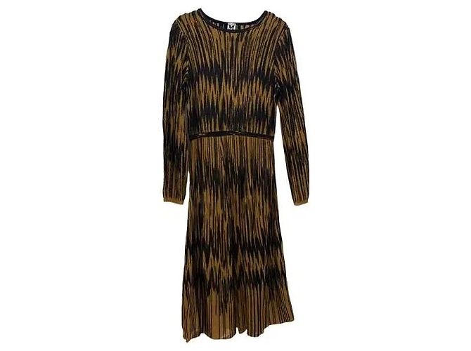 Abito lungo M Missoni stampa marrone e nero