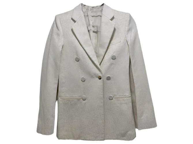 Céline Celine Doppelreiher-Jacke in Weiß