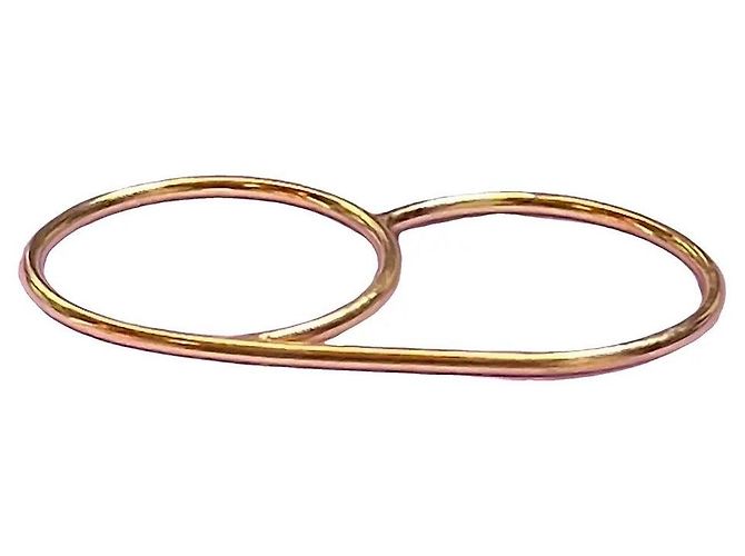 Autre Marque Atelier Paulin Anello Doppio in Oro 14k D'oro