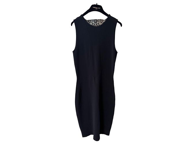 Alexander McQueen Schwarzes Spitzenkleid mit Rückenausschnitt