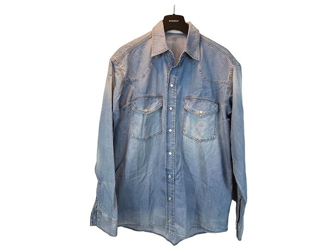 Faith Connexion Camicia Western in Denim Blu