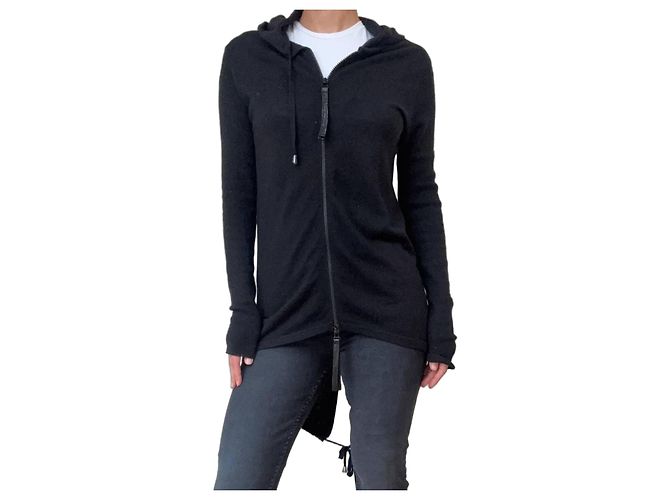Thomas Wylde Kaschmir Kapuzenpullover Schwarz 