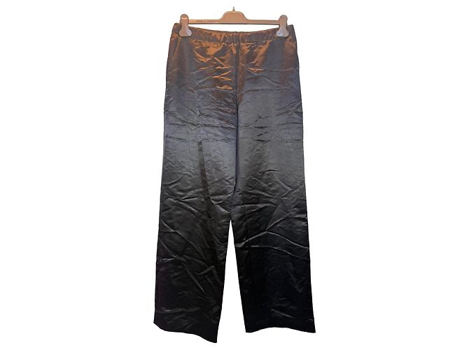 Givenchy Wide-Leg Trousers in Black Viscose and Polyester