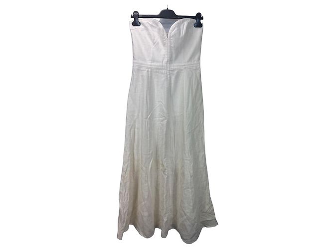 Mara Hoffman Trägerloses Maxikleid Weiß