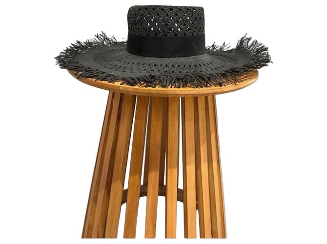 Christian Dior Strohhut Schwarz