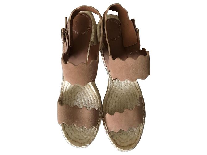 Chloé Lauren Sandales Compensées Espadrilles