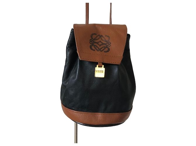 Loewe Bolsa bucket Anagram de couro Marrom Preto