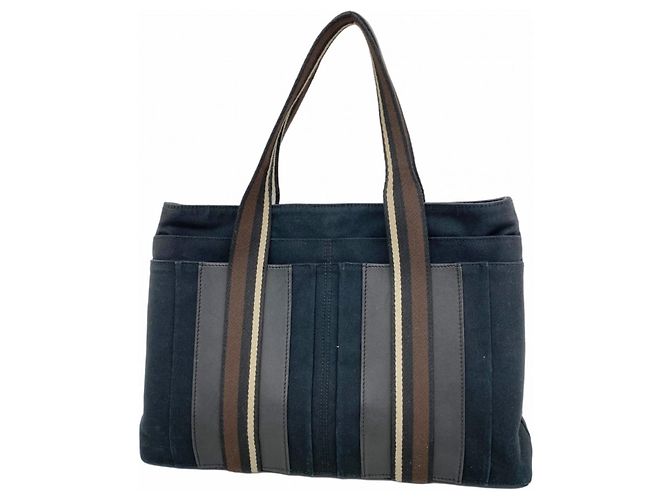 Hermès Borsa Tote Hermes Troca Horizontal MM in tela Nero