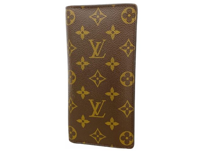 Louis Vuitton Monogram Portefeuille Brazza Long Wallet Brown