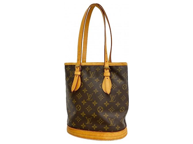 Bolso Tote Louis Vuitton Monogram Bucket PM Castaño