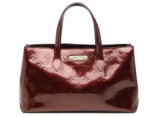 Louis Vuitton Red Monogram Vernis Wilshire PM Rouge Bordeaux
