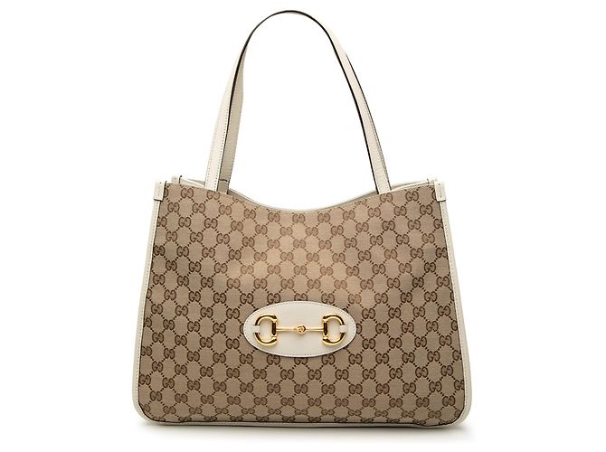 Tote Gucci Beige Medium GG Canvas Horsebit 1955