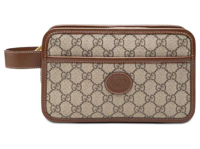 Clutch Gucci Beige GG Supreme Interlocking G