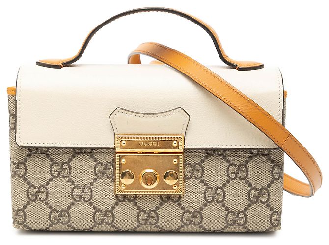 Sac à main Gucci Beige Mini GG Supreme Padlock
