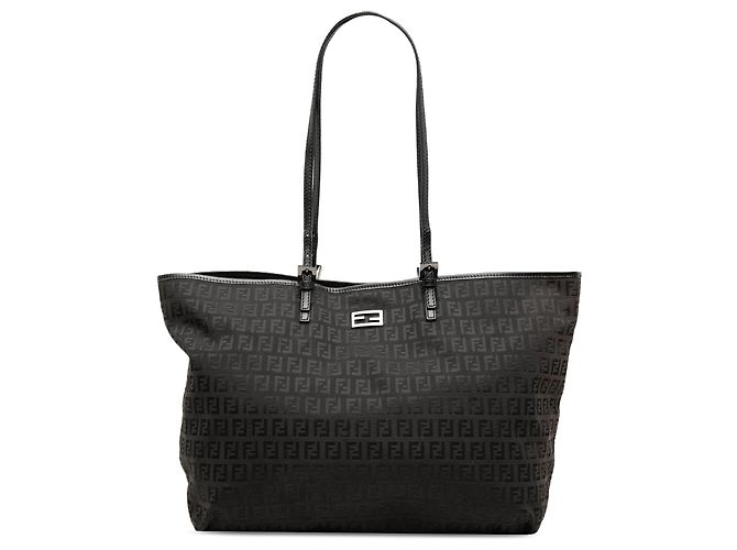 Fendi Zucchino Canvas Tote in Schwarz
