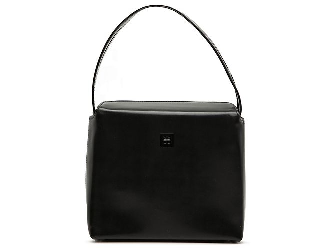 Givenchy Black Leather Anastasia 4G Logo Top Handle Bag