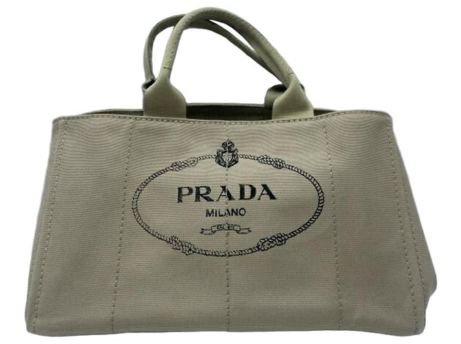 Borsa Tote Prada Canapa Beige