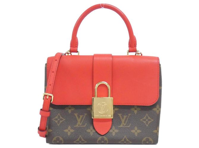 Louis Vuitton Monogram Rocky BB M44322 Handtasche Braun Rot