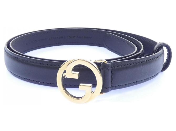 Cinturón Gucci 723073 Standard Negro Dorado