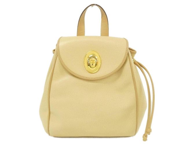 Christian Dior Beige Leather Backpack
