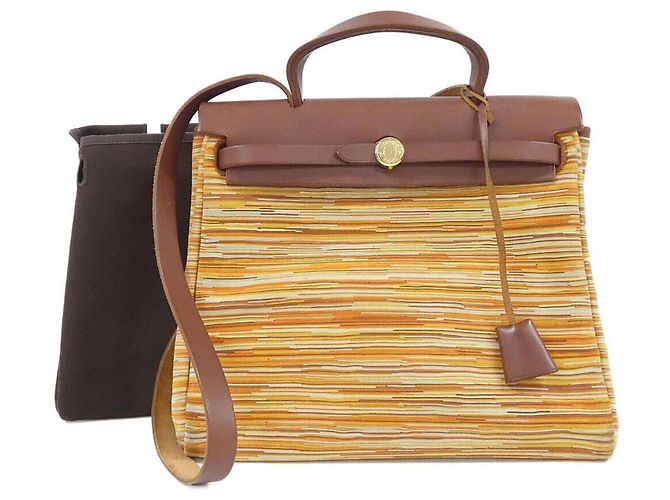 Hermès Bolsa Hermes Herbag PM Marrom