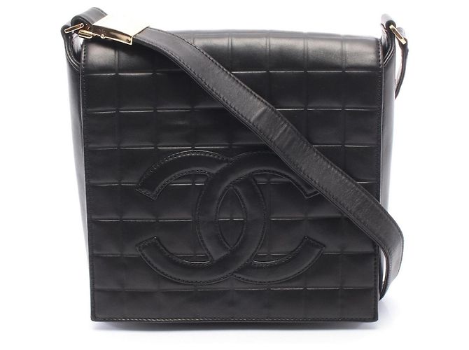 Borsa a Spalla Chanel Chocolate Bar Coco Mark Nero