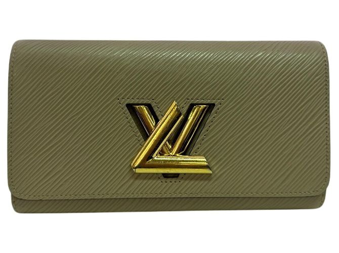Twist Cartera larga de cuero Epi beige Louis Vuitton