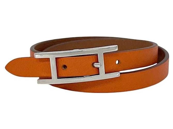 Hermès Pulsera Hapi Hermes Castaño Naranja 