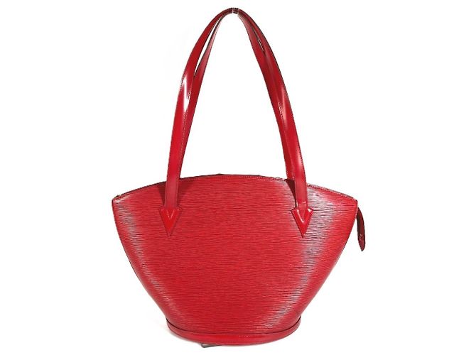 Bolsa de compras Louis Vuitton Epi Saint Jacques Vermelho