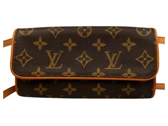 Louis Vuitton Pochette Twin PM Shoulder Bag M51854 Brown