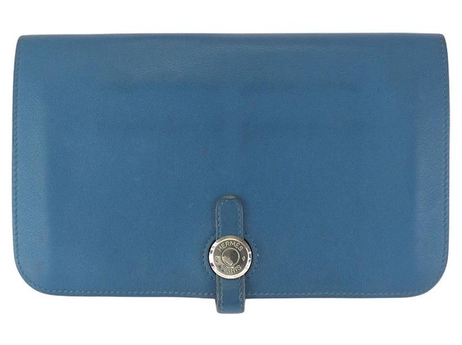 Hermès Portefeuille long Dogon GM Hermes Bleu 