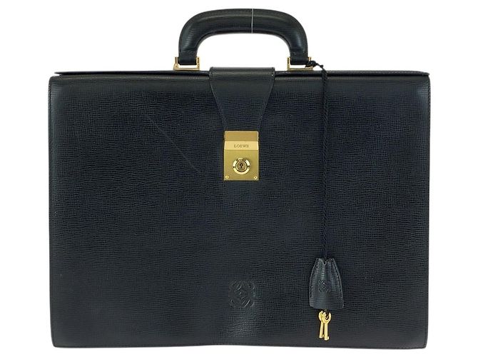 Pasta de couro Loewe Anagram Preto