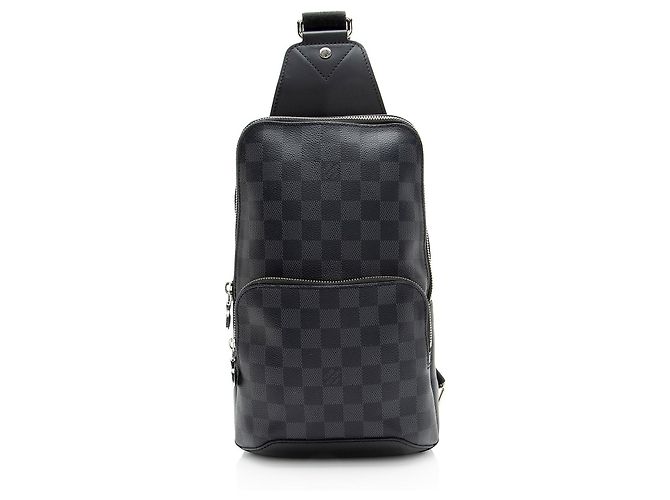 Borsa a tracolla Louis Vuitton Damier Graphite Avenue Nero