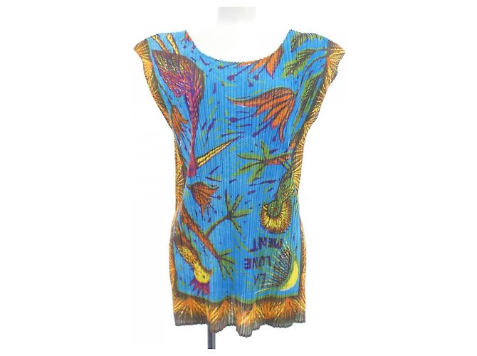 Autre Marque Top PLEATS PLEASE Blu Arancione