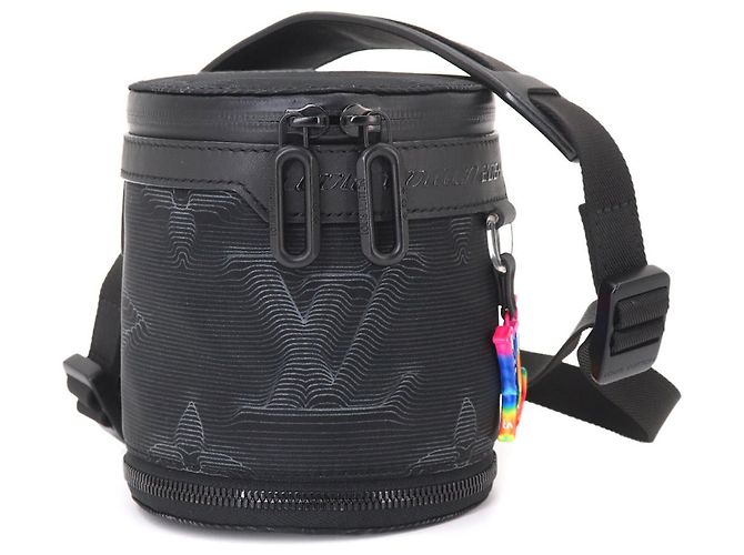 Bolso de hombro Polochon expandible Louis Vuitton Castaño Negro