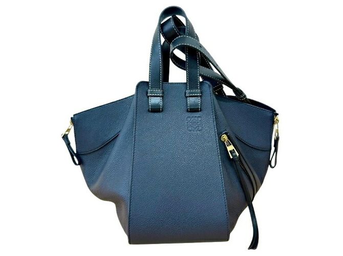 Borsa a mano/Borsa a tracolla Hammock Small Loewe Nero Blu navy