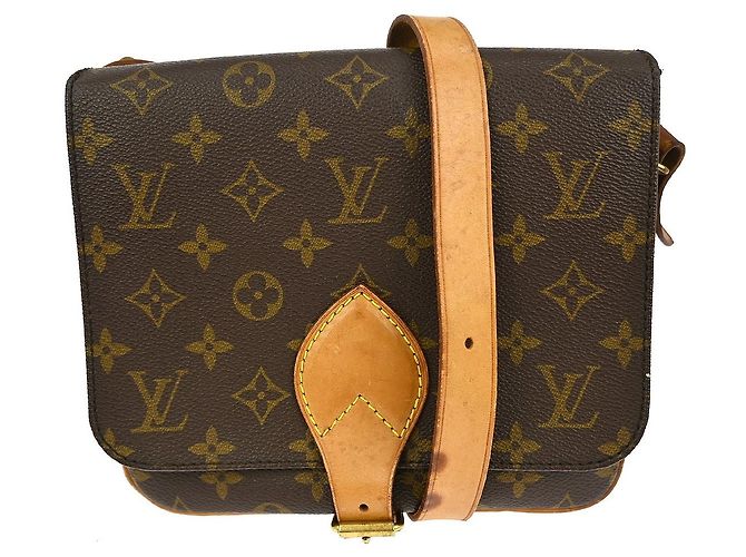 Bolsa Louis Vuitton Cartouchiere Monogram Canvas MM Marrom