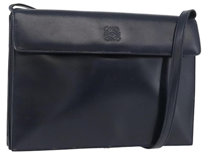 Loewe Anagram Leather Navy blue