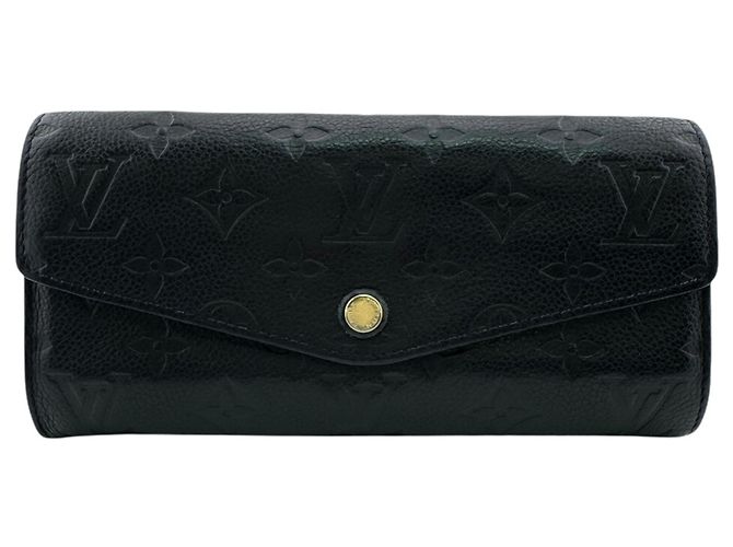 Louis Vuitton Monogram Empreinte Long Wallet Black