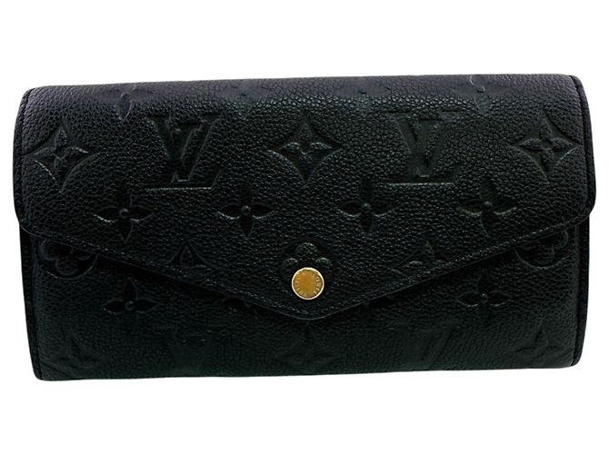 Louis Vuitton Monogram Empreinte Long Wallet Black